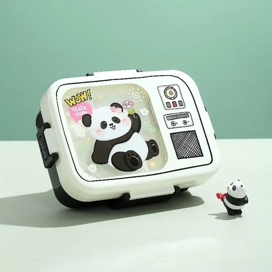 Cute Panda  Bento Lunch Box for Kids – Airtight, Leakproof, & Includes Spoon & Sauce Container