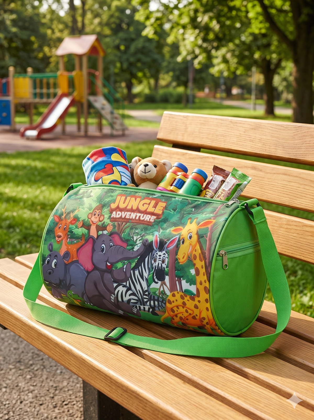 CuddleNest Adventure Safari Kids Barrel Duffle Bag (30 x 20 x 20 cm)