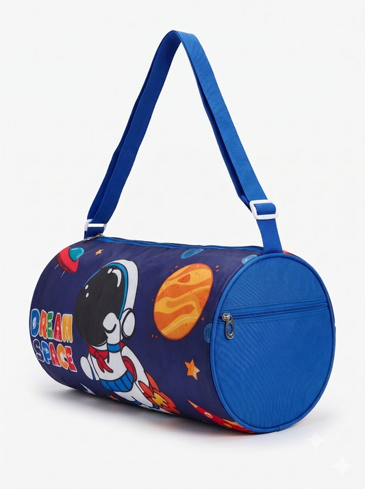 CuddleNest Dream Space Astronaut Kids Barrel Duffle Bag (30 x 20 x 20 cm)