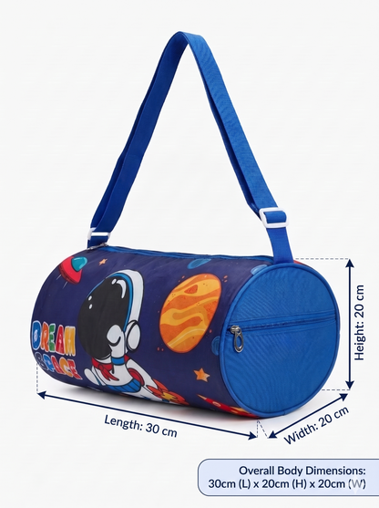 CuddleNest Dream Space Astronaut Kids Barrel Duffle Bag (30 x 20 x 20 cm)