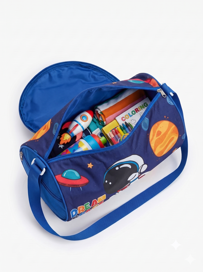 CuddleNest Dream Space Astronaut Kids Barrel Duffle Bag (30 x 20 x 20 cm)