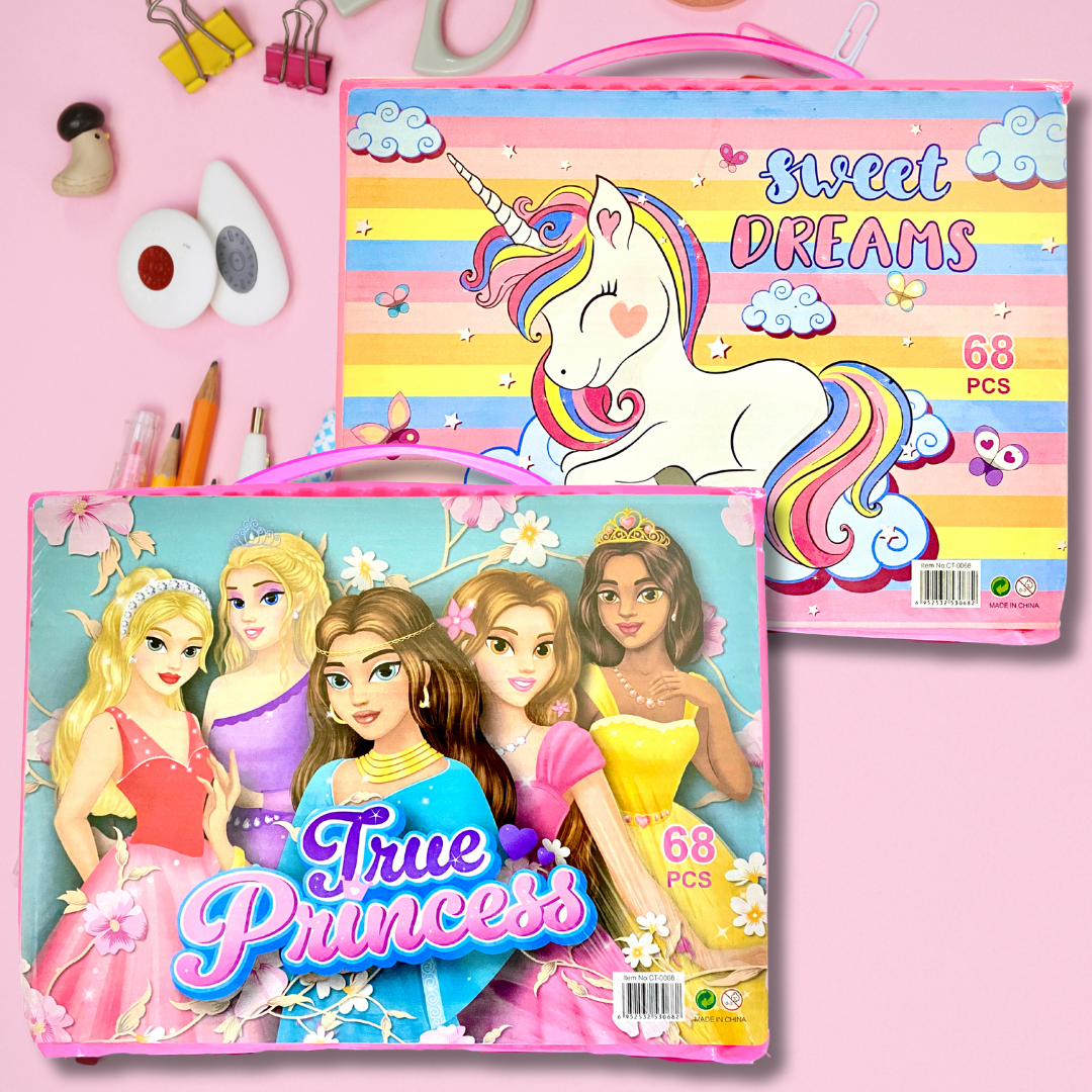 68 Pc Crayons Colors Set Box