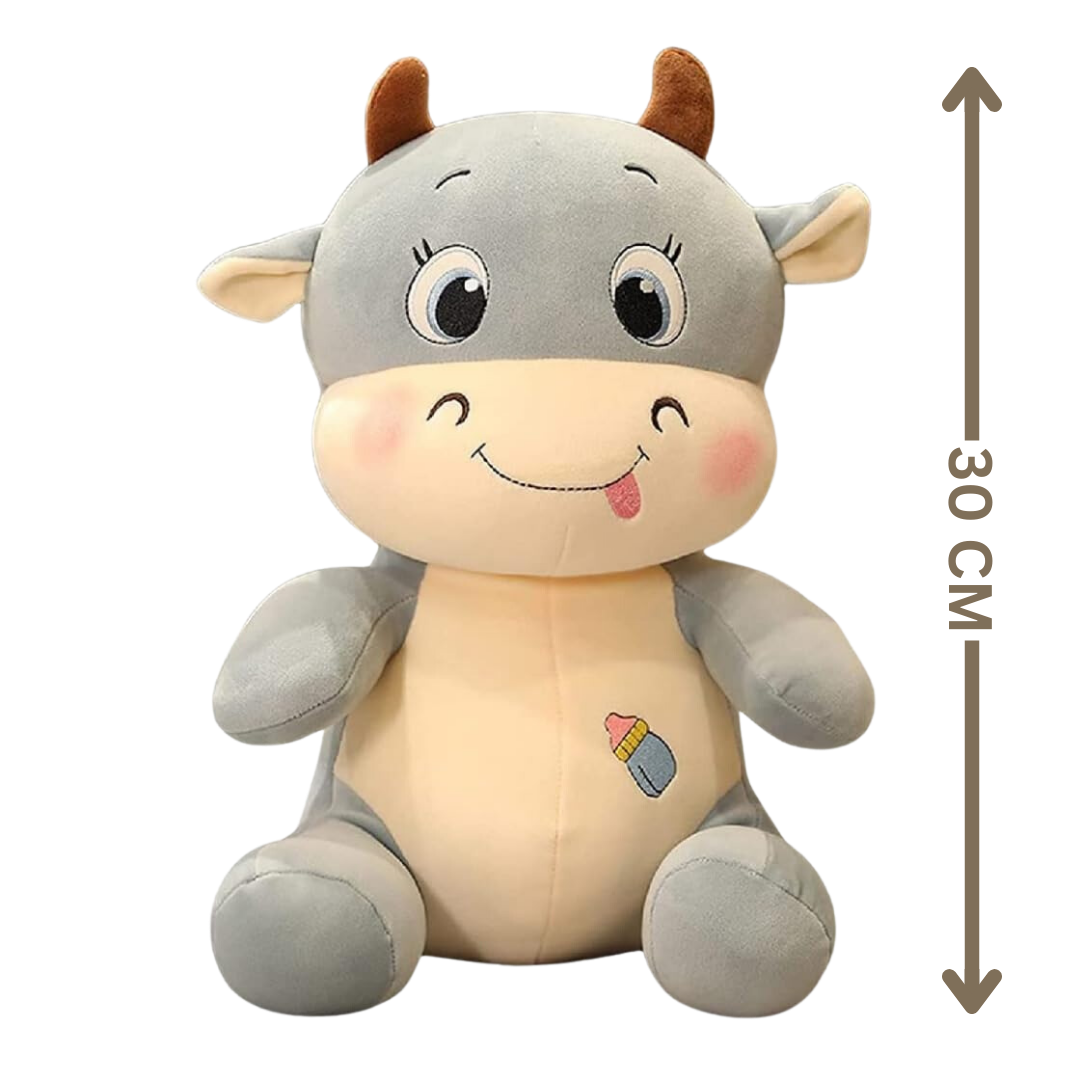 Adorable and Durable 30 cm Siting Cow Plush Toy