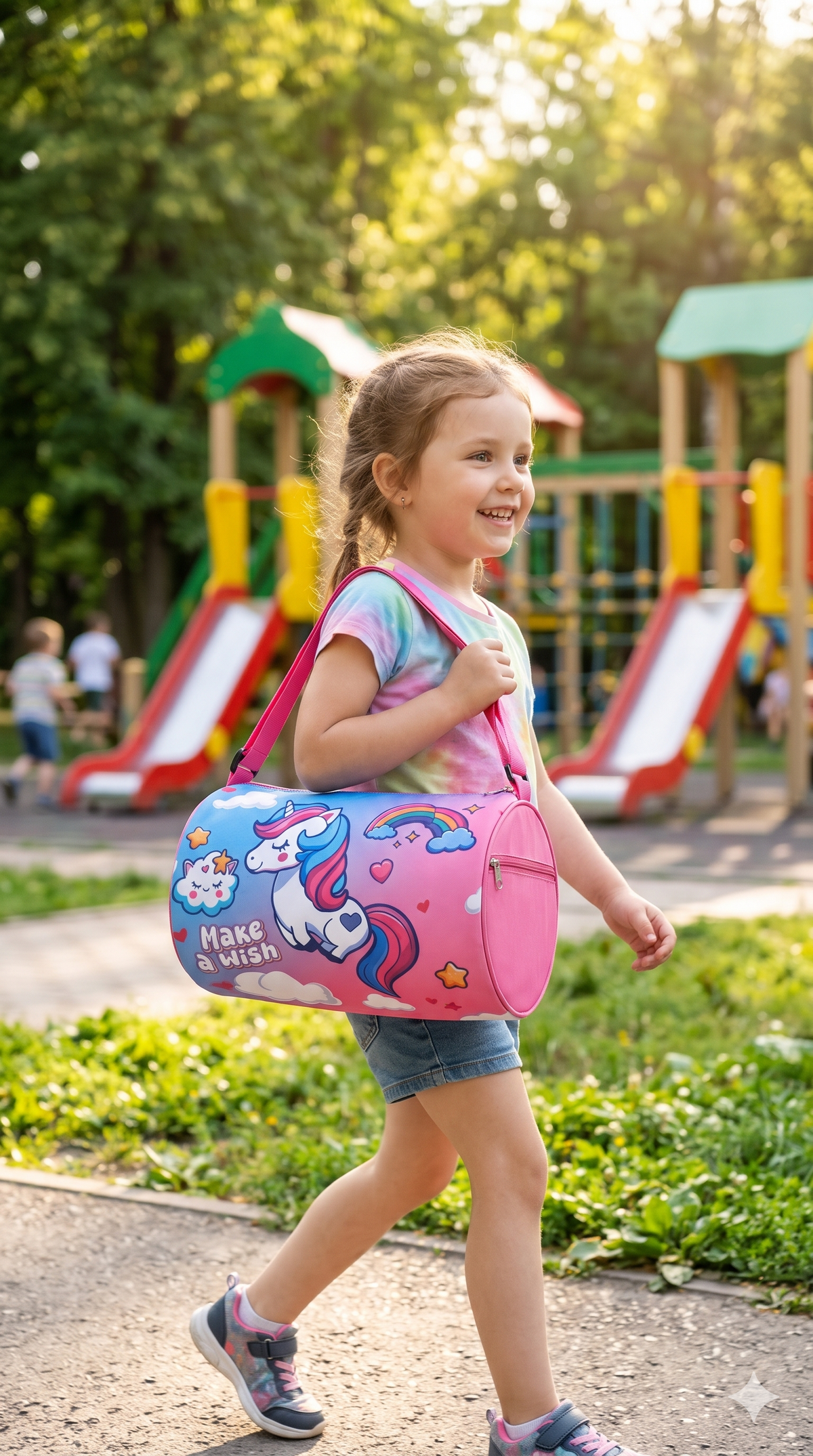 CuddleNest Unicorn Make a Wish Kids Barrel Duffle Bag (30 x 20 x 20 cm)