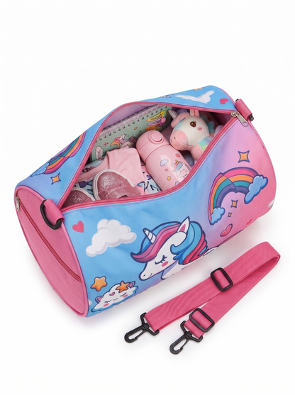 CuddleNest Unicorn Make a Wish Kids Barrel Duffle Bag (30 x 20 x 20 cm)
