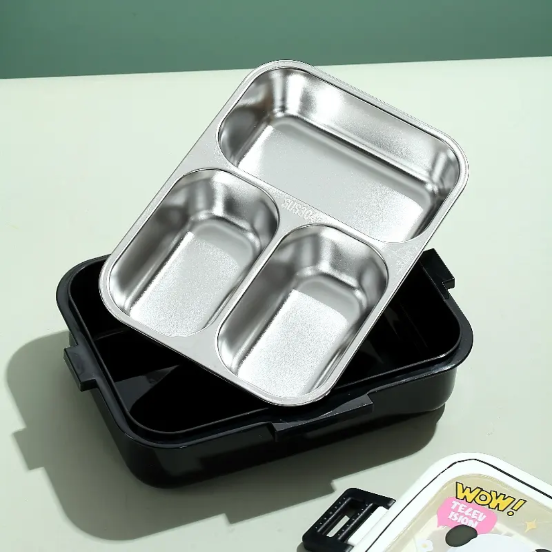 Cute Panda  Bento Lunch Box for Kids – Airtight, Leakproof, & Includes Spoon & Sauce Container