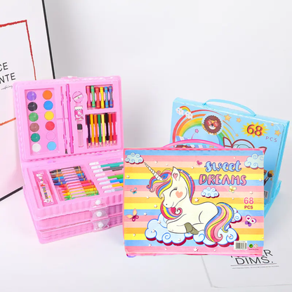 68 Pc Crayons Colors Set Box