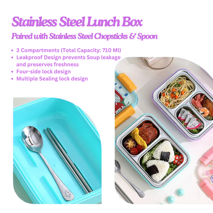 Kids Unicorn Printed Bento Lunch Box