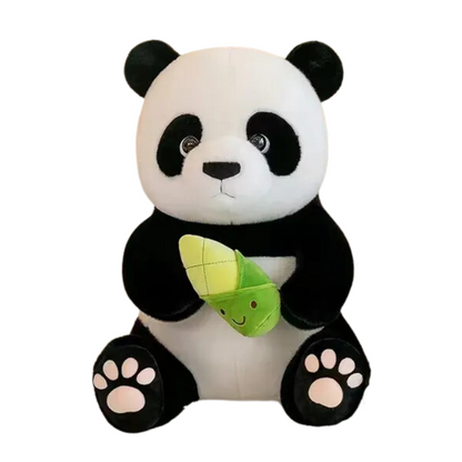 CuddleNest 28 cm Adorable Panda with Corn Soft Toy Cute Plush Companion for Kids for Boys Girls Soft Touch Huggable Material Panda Teddy Bear