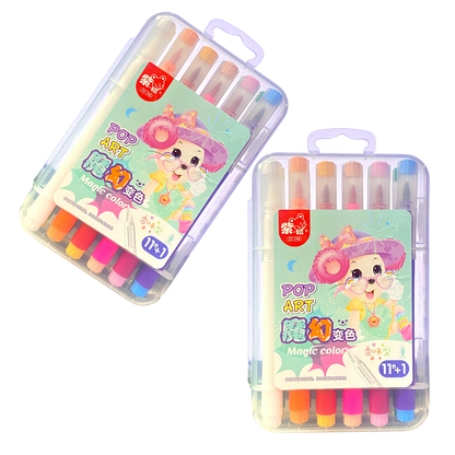 12 Magic Color-Changing Felt Tip Markers – Vibrant, Erasable & Safe for Kids & Adults