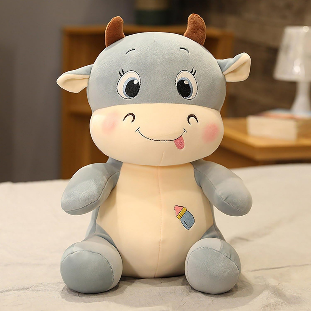 Adorable and Durable 30 cm Siting Cow Plush Toy