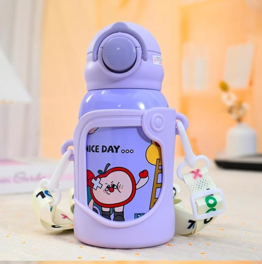 500ml double-wall insulated kids water bottle with colorful design