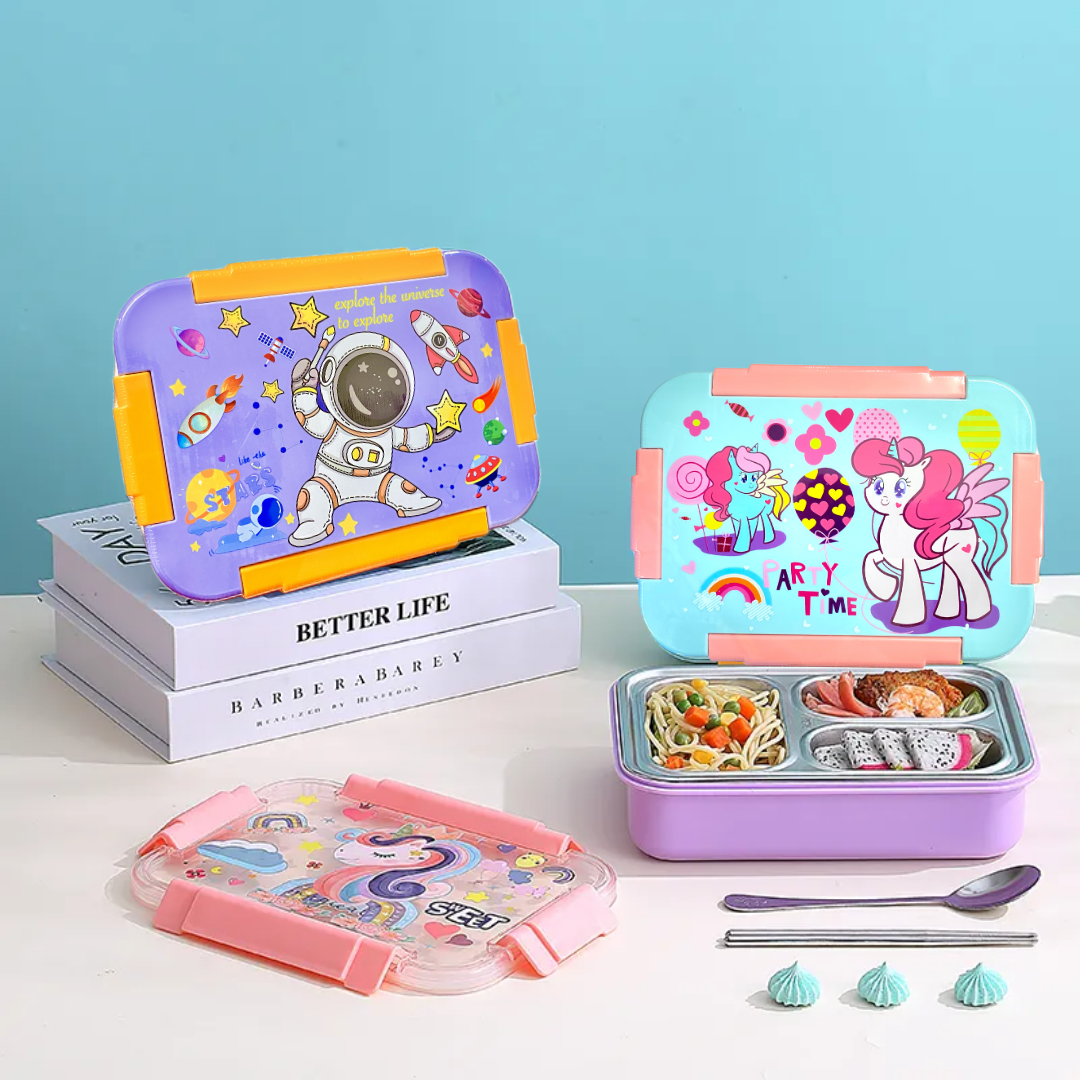 Kids Unicorn Printed Bento Lunch Box