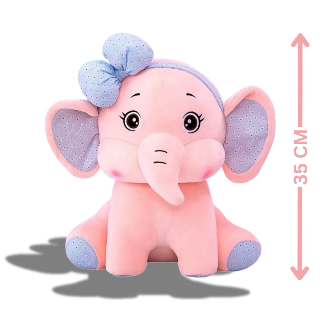 Cute Bow Elephant Plush Toy | Soft & Snuggly Stuffed