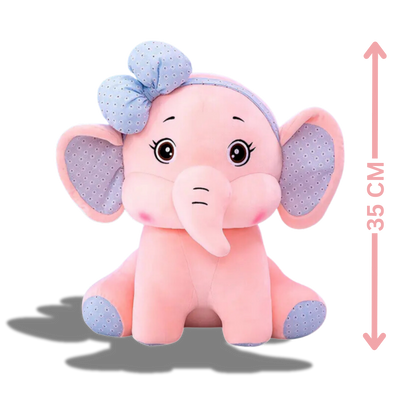 Cute Bow Elephant Plush Toy | Soft & Snuggly Stuffed