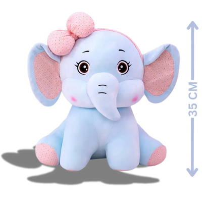 Cute Bow Elephant Plush Toy | Soft & Snuggly Stuffed