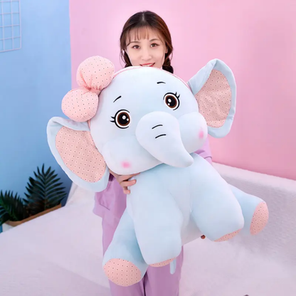 Cute Bow Elephant Plush Toy | Soft & Snuggly Stuffed