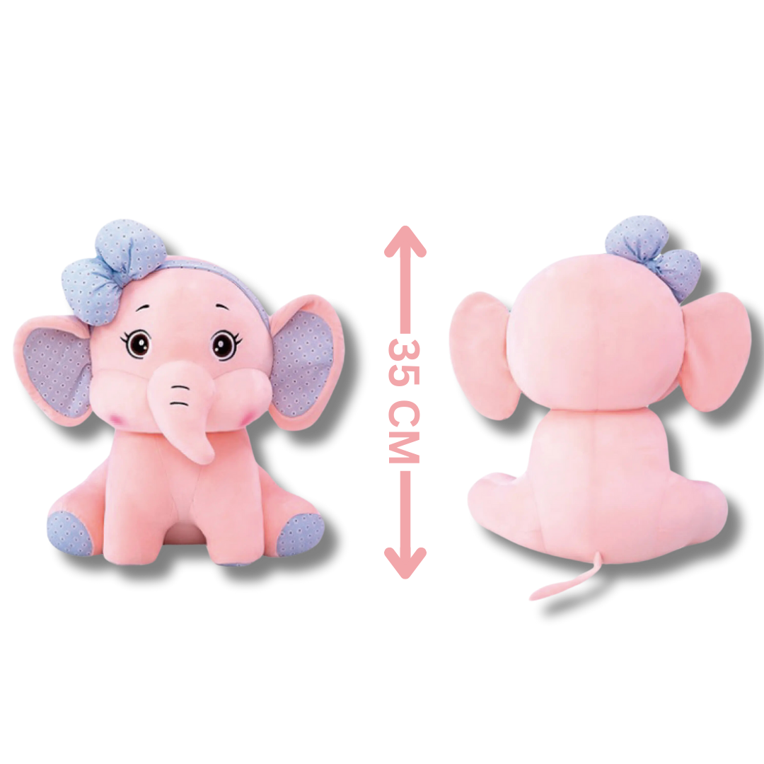 Cute Bow Elephant Plush Toy | Soft & Snuggly Stuffed