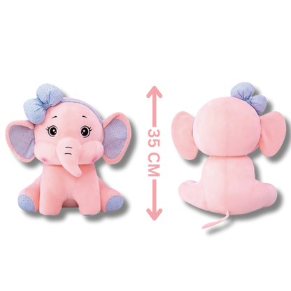 Cute Bow Elephant Plush Toy | Soft & Snuggly Stuffed
