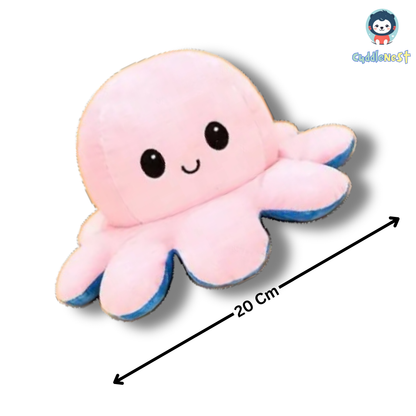 Flip Octopus Soft Toy - Double the Fun with Two Adorable Expressions!