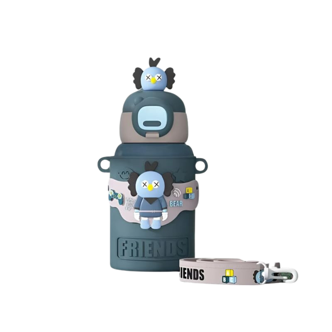 Durable insulated water bottle for school and play