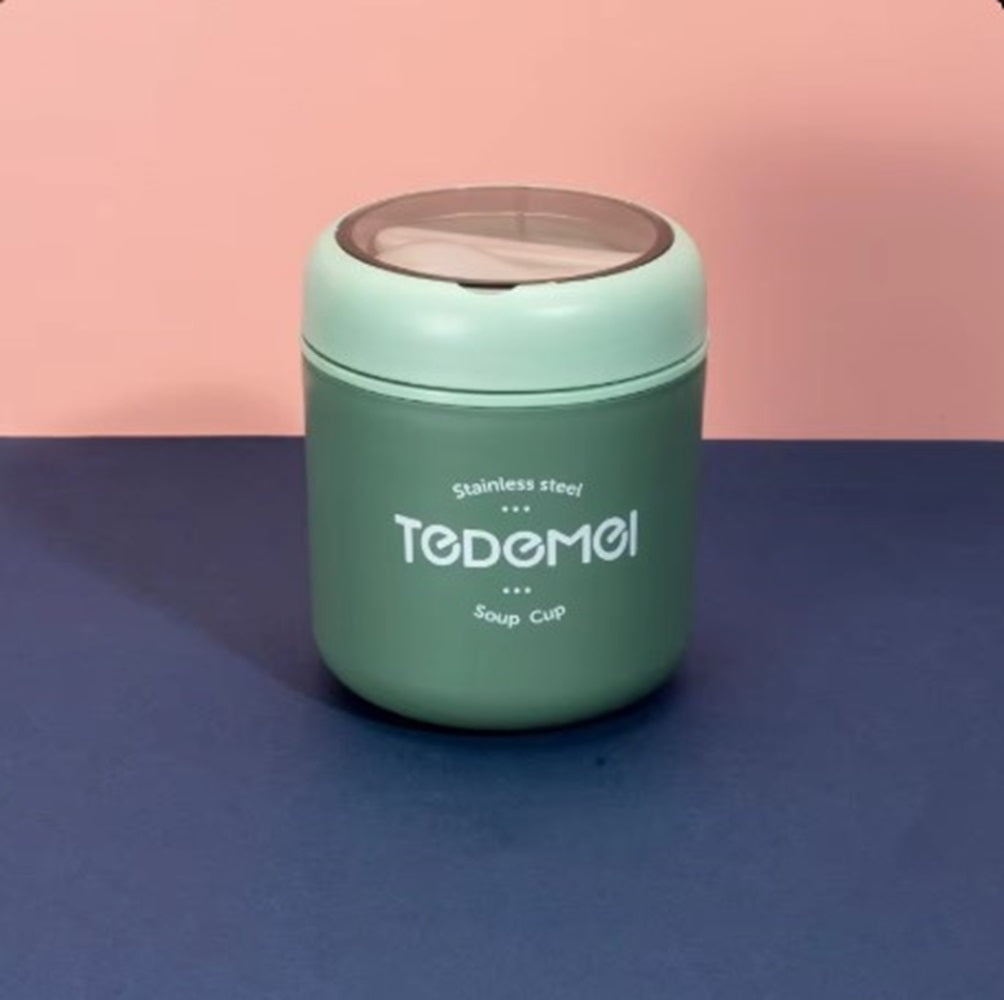 Insulated Soup Container with Built-In Spoon – Perfect for Kids & Adults