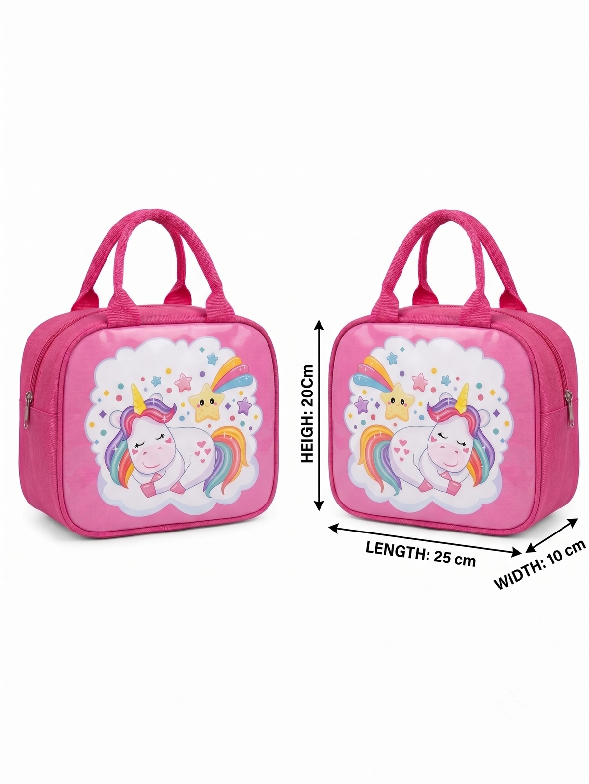 CuddleNest Kids Insulated Lunch Bag – Thermal Tiffin Bag with Back Zipper Pocket (5L Capacity) | Astronaut, Unicorn, Kuromi & Mermaid Prints