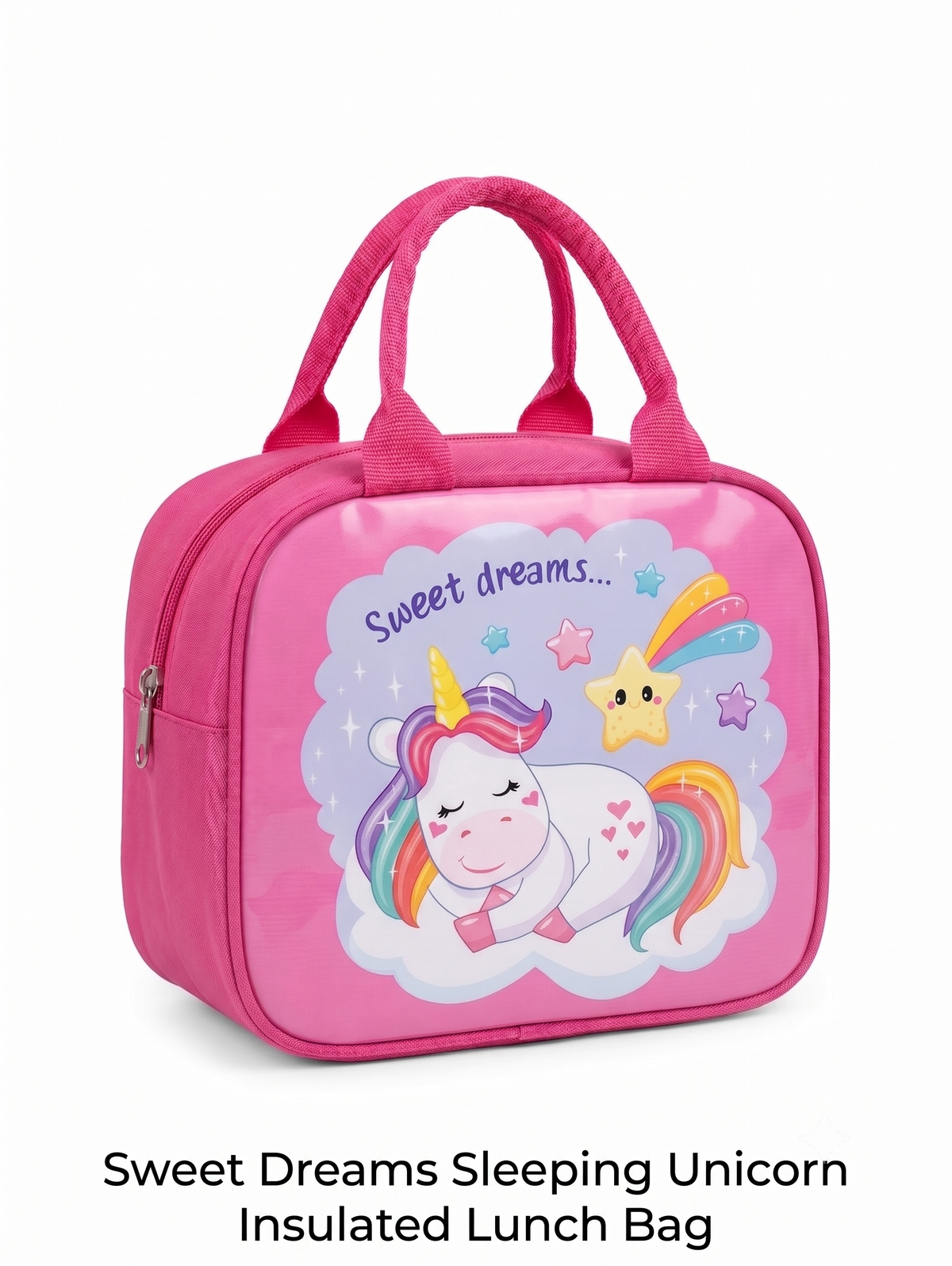 CuddleNest Kids Insulated Lunch Bag – Thermal Tiffin Bag with Back Zipper Pocket (5L Capacity) | Astronaut, Unicorn, Kuromi & Mermaid Prints