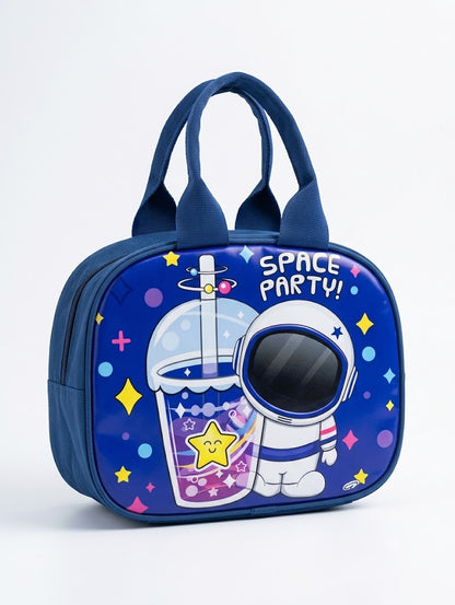 CuddleNest Kids Insulated Lunch Bag – Thermal Tiffin Bag with Back Zipper Pocket (5L Capacity) | Astronaut, Unicorn, Kuromi & Mermaid Prints