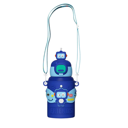 Playful mini toys with 450ml robot water bottle
