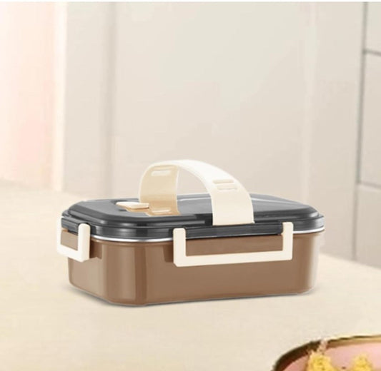 Premium Stainless Steel Double Layer Lunch Box – 700ml | Leakproof, Microwave-Safe, Stylish