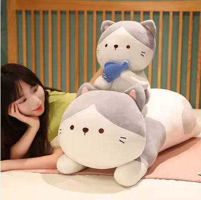 CuddleNest Adorable and Safe Fish Cat Plush Toy for Children – Non-Toxic, Huggable, Washable & Perfect for Birthdays or Nursery Decor