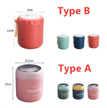 CuddleNest Stainless Steel Thermal Soup Cup Lunch Box – 530 ml | Insulated, Leakproof Food Jar with Spoon for Kids & Adults | Travel, Office, School Use | Spill-Proof & BPA-Free