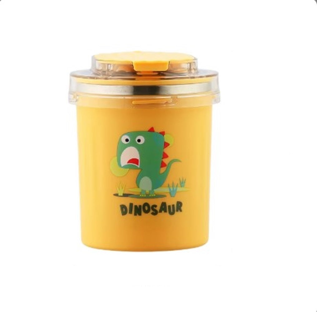 CuddleNest 530ml Stainless Steel Insulated Food Jar | Cartoon Soup Cup for Hot & Cold Meals | Kids School Tiffin | Travel Lunch Container