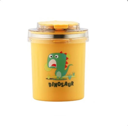 CuddleNest 530ml Stainless Steel Insulated Food Jar | Cartoon Soup Cup for Hot & Cold Meals | Kids School Tiffin | Travel Lunch Container