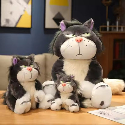 CuddleNest Angry Cat Plush Toy – 28cm Soft Cartoon Animal for Kids & Gifting | Stuffed Lucifer Cat Toy for Boys & Girls