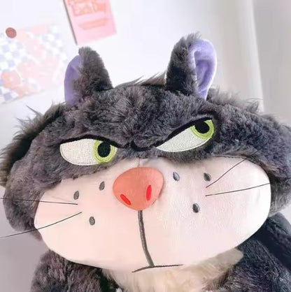 CuddleNest Angry Cat Plush Toy – 28cm Soft Cartoon Animal for Kids & Gifting | Stuffed Lucifer Cat Toy for Boys & Girls