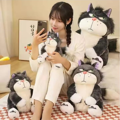 CuddleNest Angry Cat Plush Toy – 28cm Soft Cartoon Animal for Kids & Gifting | Stuffed Lucifer Cat Toy for Boys & Girls