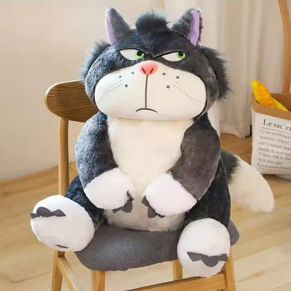 CuddleNest Angry Cat Plush Toy – 28cm Soft Cartoon Animal for Kids & Gifting | Stuffed Lucifer Cat Toy for Boys & Girls