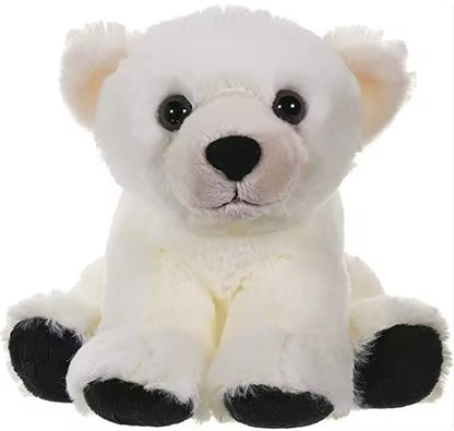 CuddleNest Plush Polar Bear Soft Toy | 30cm White Stuffed Animal with Black Paws | Ultra-Soft Cuddly Teddy Bear Toy for Kids & Gifting