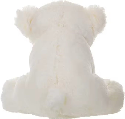 CuddleNest Plush Polar Bear Soft Toy | 30cm White Stuffed Animal with Black Paws | Ultra-Soft Cuddly Teddy Bear Toy for Kids & Gifting