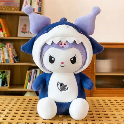 Kawaii Shark Bunny Plush Toy – Huggable Stuffed Animal Doll for Cuddles, Home Décor Ultra Soft Bunny Plushie for Kids, Baby Girls, Toddlers & Collectors (40 cm) (Pink)