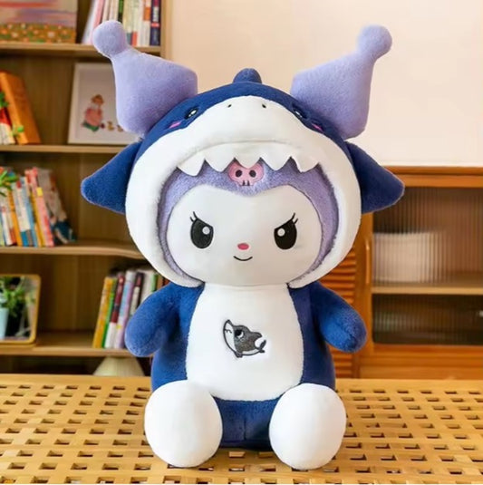 Kawaii Shark Bunny Plush Toy – Huggable Stuffed Animal Doll for Cuddles, Home Décor Ultra Soft Bunny Plushie for Kids, Baby Girls, Toddlers & Collectors (40 cm) (Pink)