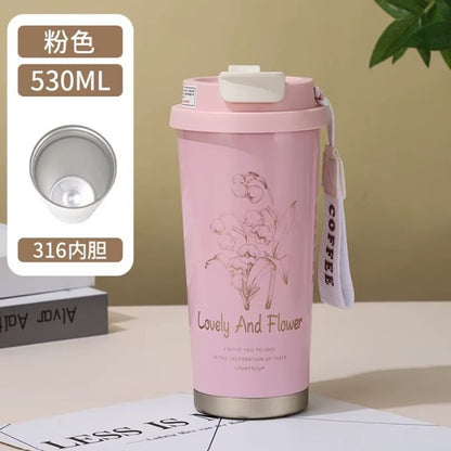 CuddleNest Stainless Steel Coffee Mug 500 ml | Double Wall Vacuum Insulated Travel Cup with Leakproof Lid for Office, Gym & Outdoor Use