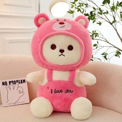 Teddy Bear with Cap - 'I Love You' Plush Toy for Kids